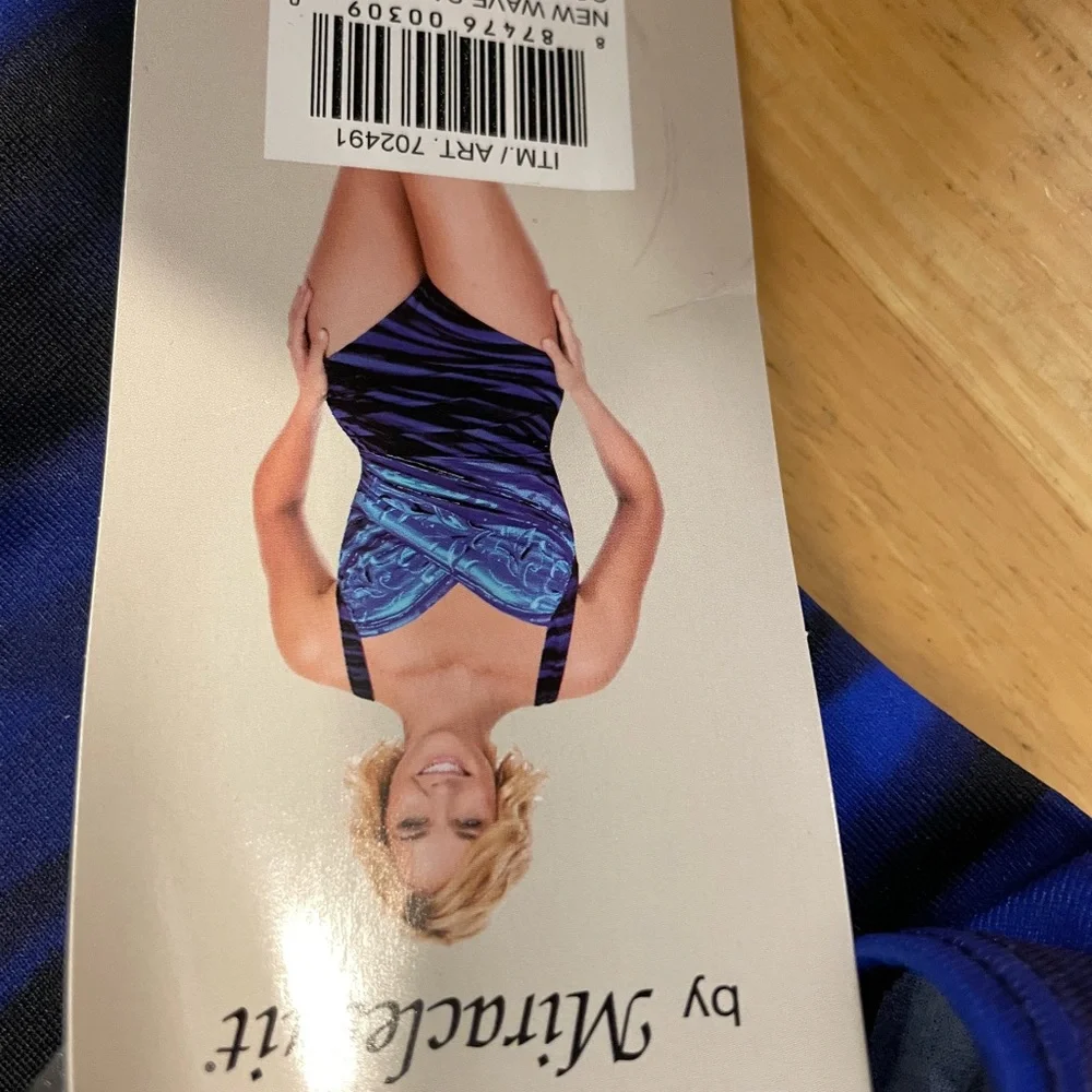 NWT! Miracle Suit Royal Blue, purple, black Misses plus Bathing Suit one piece - Picture 11 of 11